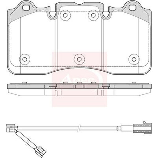 Apec Front Brake Pad Set fits Alfa Romeo Giulia 2015 on 2.9