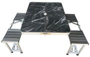 Quest Gloucester Deluxe Folding Picnic Set Table & Bench (Onyx Edition) Quest - Dynamic Drive