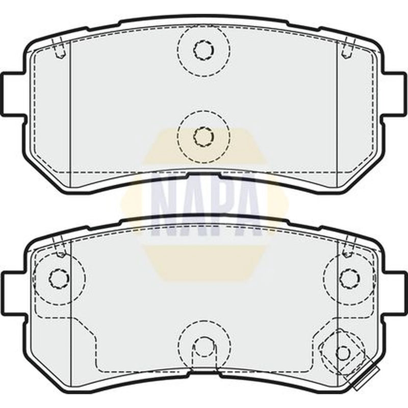 NAPA Front & Rear Pads fits Hyundai Sonata VI 2011-2014 2.0