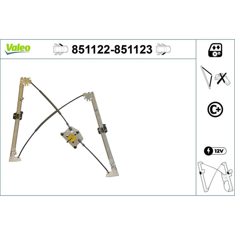 Valeo Electric Window Regulator Lifter Left Front 851122