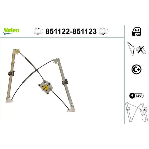 Valeo Electric Window Regulator Lifter Left Front 851122