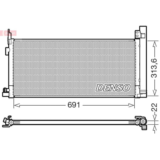 Denso Air Conditioning Condenser fits Toyota Rav 4 V 2018 on 2.5