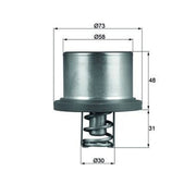 Mahle Thermostat,Coolant fits Porsche Cayenne 2007-2010 3.6 4.8