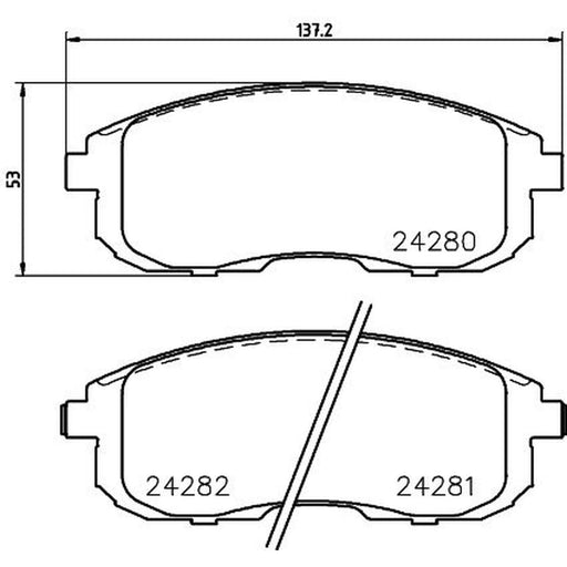 Mintex Front Brake Pad Set fits Fiat Sedici 2006-2014 1.6 1.9
