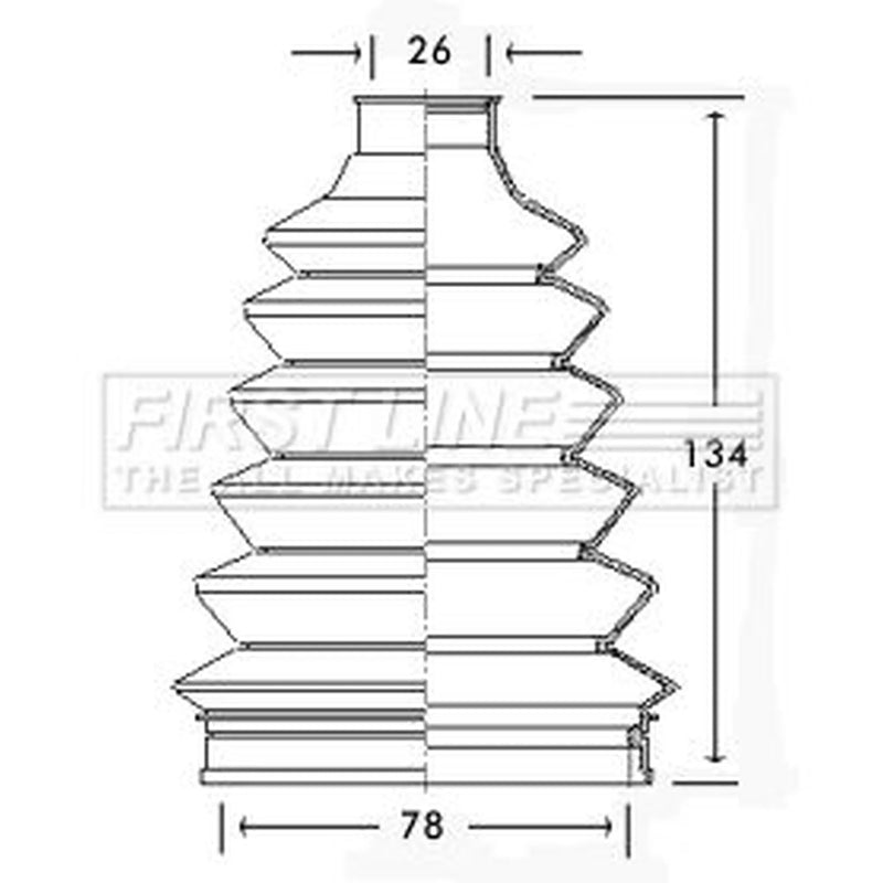 First Line Drive Shaft Bellow Kit Front Left Thermoplast fits Vauxhall Corsa