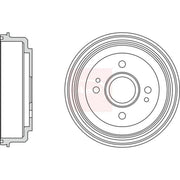 Apec 2 x Brake Drums fits Kia Picanto I 2004-2011 1.0 1.1