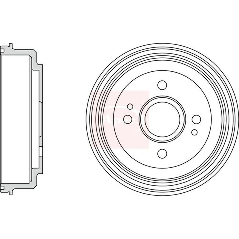 Apec 2 x Brake Drums fits Kia Picanto I 2004-2011 1.0 1.1