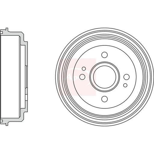 Apec 2 x Brake Drums fits Kia Picanto I 2004-2011 1.0 1.1