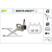 Valeo Electric Window Regulator Lifter Left Front 850376