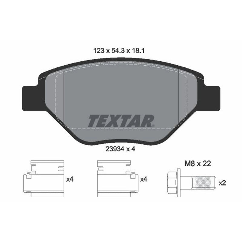 Textar Front Brake Pad Set 2393401