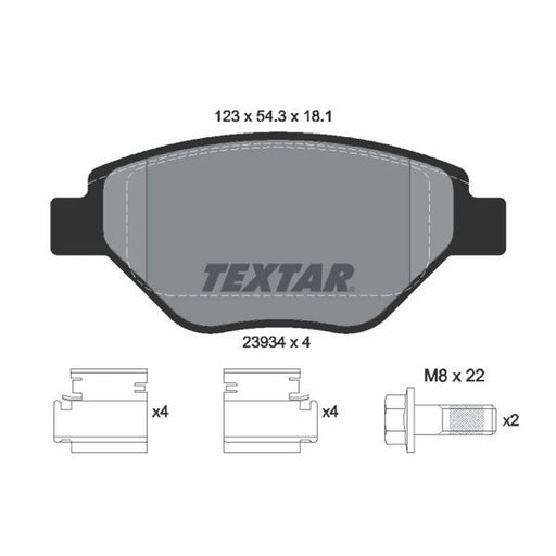 Textar Front Brake Pad Set 2393401