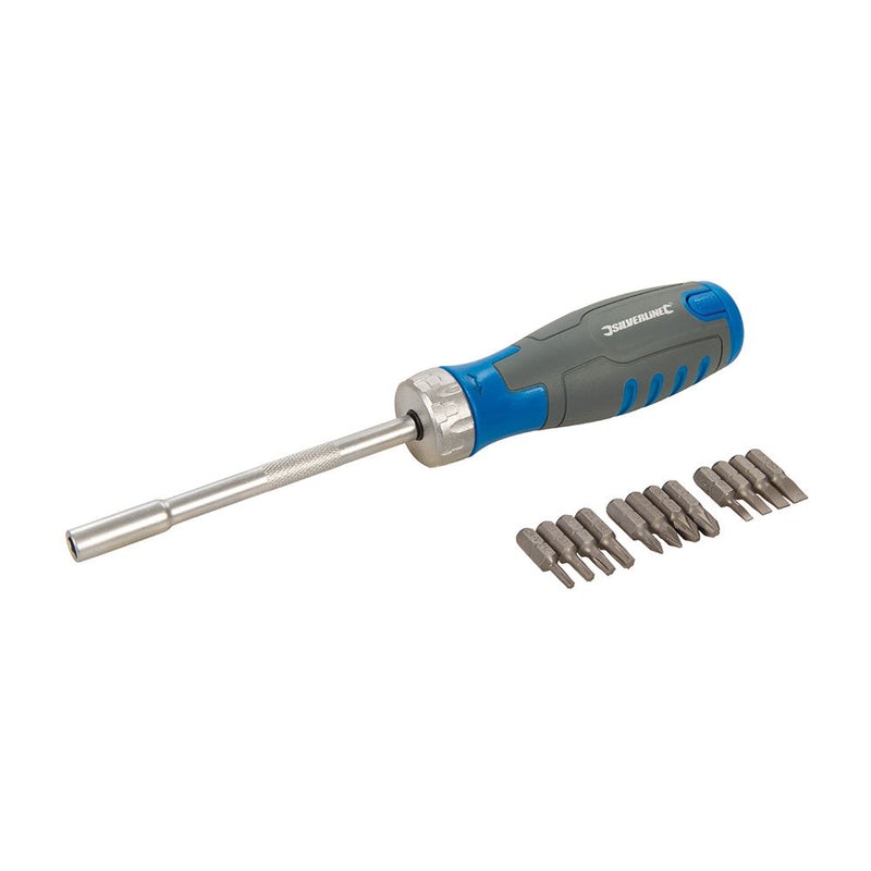 Silverline 12-in-1 Multi-Bit Ratchet Screwdriver 12-in-1 930569 Silverline  - Dynamic Drive