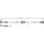 Apec Brake Hydraulic Hose Line Front Right fits Nissan X-Trail I 2001-2013