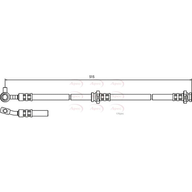 Apec Brake Hydraulic Hose Line Front Right HOS3576