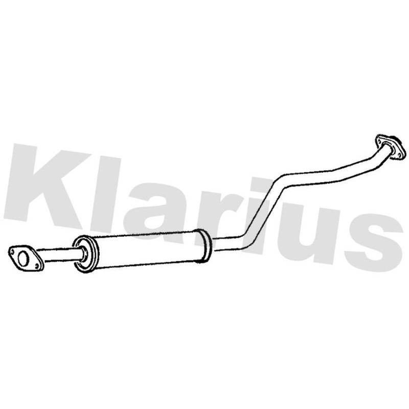 Klarius Box With Centre Pipe Centre fits Mazda 323 F/P 1998-2001 1.3 1.5