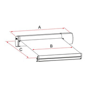 Fiamma F45 Eagle 450 Awning, Polar White Royal Grey Fiamma - Dynamic Drive