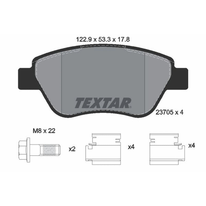 Textar Front Brake Pad Set 2370503