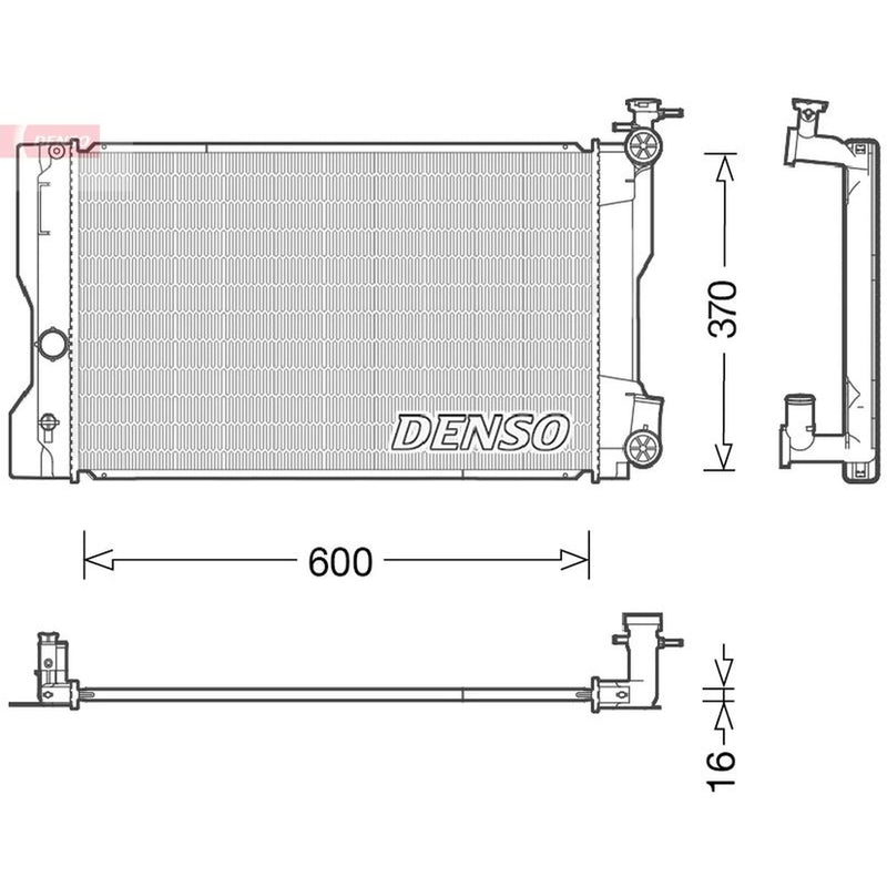 Denso Engine Radiator fits Toyota Matrix 2008-2014 1.8