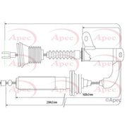 Apec Handbrake Cable Front fits Volvo 940 1994-1998 2.3