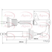 Apec Handbrake Cable Front CAB1504