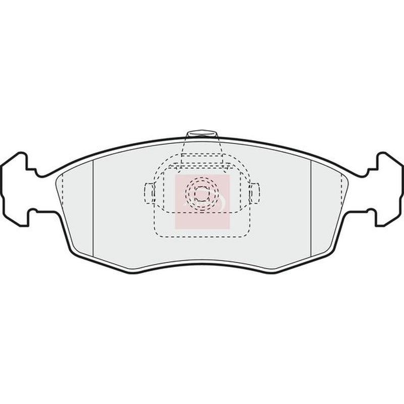 Apec Front Brake Pad Set fits Fiat Punto 1999-2012 1.8 188.738