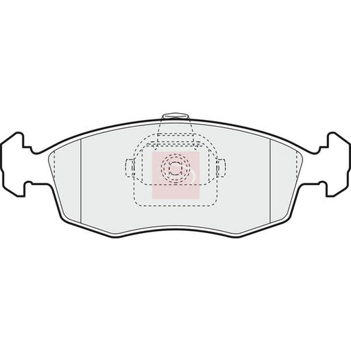 Apec Front Brake Pad Set fits Fiat Punto 1999-2012 1.8 188.738