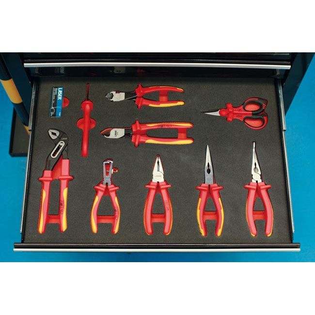 Laser Insulated Pliers Set in Foam Inlay 8485 Laser - Dynamic Drive