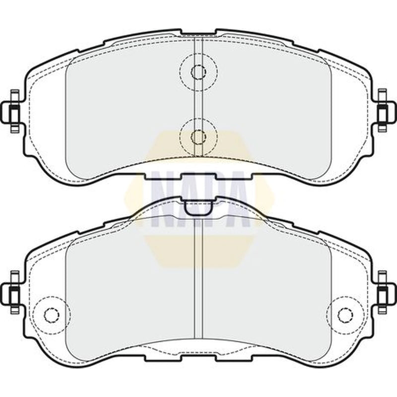 NAPA Front Brake Pad Set fits Citroën Berlingo Box Body/Mpv 2018-2020 1.5 1.6