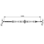 Bosch Handbrake Cable Rear fits Smart Fortwo 2014-2017