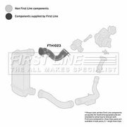 First Line Intercooler Turbo Charge Air Hose Front fits Citroën C8 2006 on 2.0