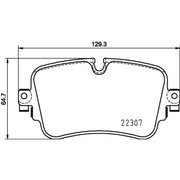 Mintex Rear Brake Pad Set fits Audi A6 Allroad C8 2018-2019