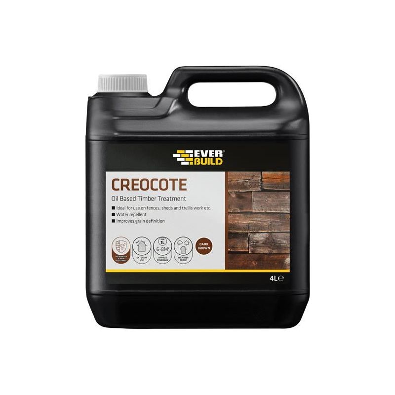 Everbuild Sika Creocote Dark Brown 4 litre Everbuild Sika - Dynamic Drive