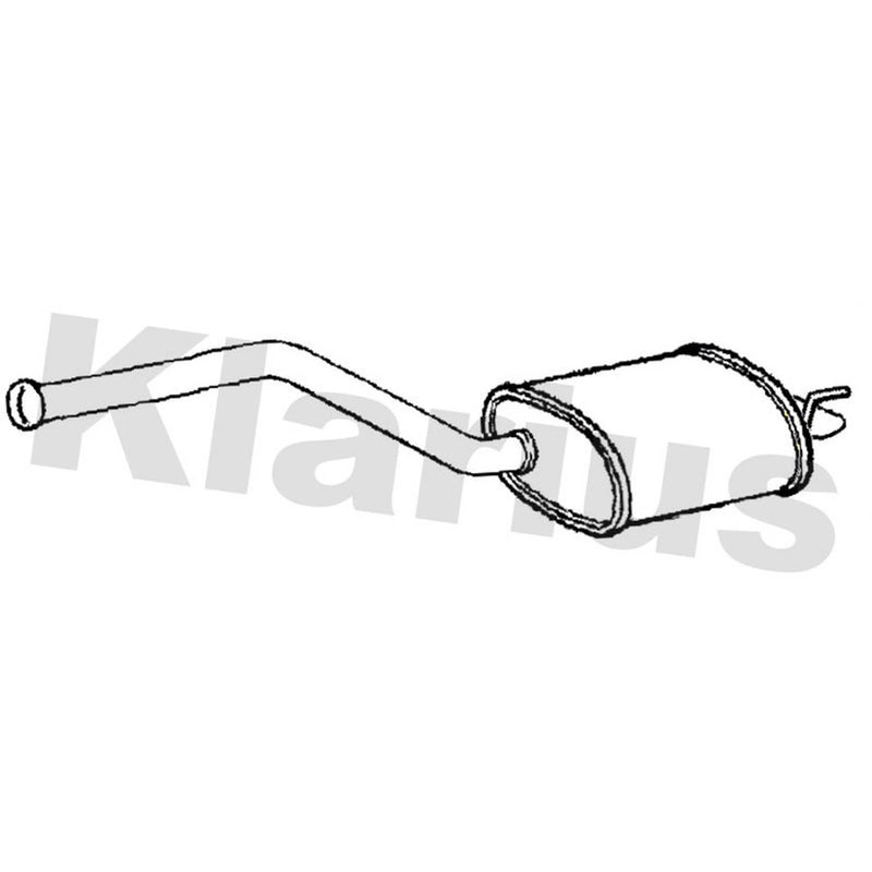 Klarius Box With Tail Pipe Rear fits Mercedes-Benz C-Class 2014-2018