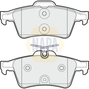 NAPA Rear Brake Pad Set fits Peugeot 508 I 2010-2018 1.6 2.0 2.2