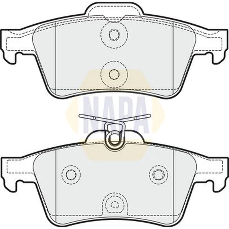 NAPA Rear Brake Pad Set fits Peugeot 508 I 2010-2018 1.6 2.0 2.2