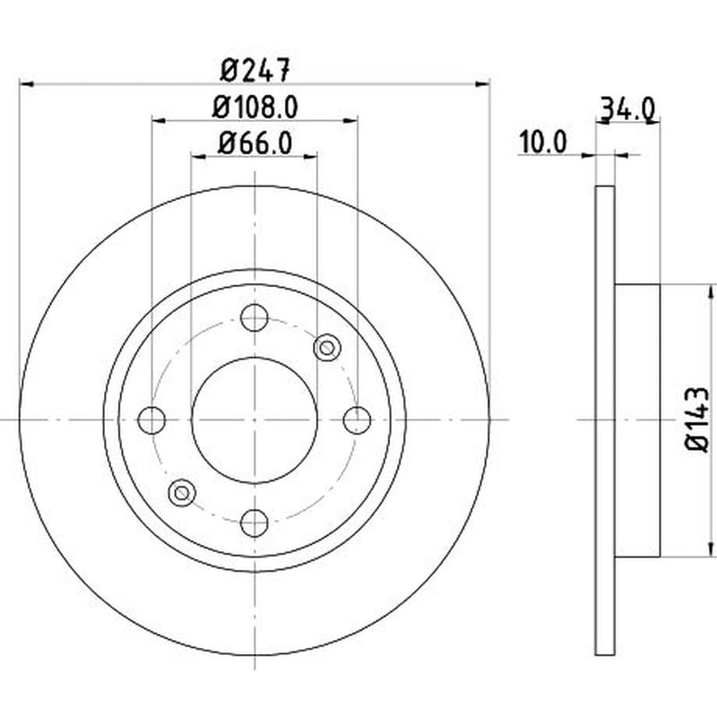 Mintex Rear Brake Solid Discs & Pads fits Peugeot 405 1987-1996 1.8 1.9 2.0