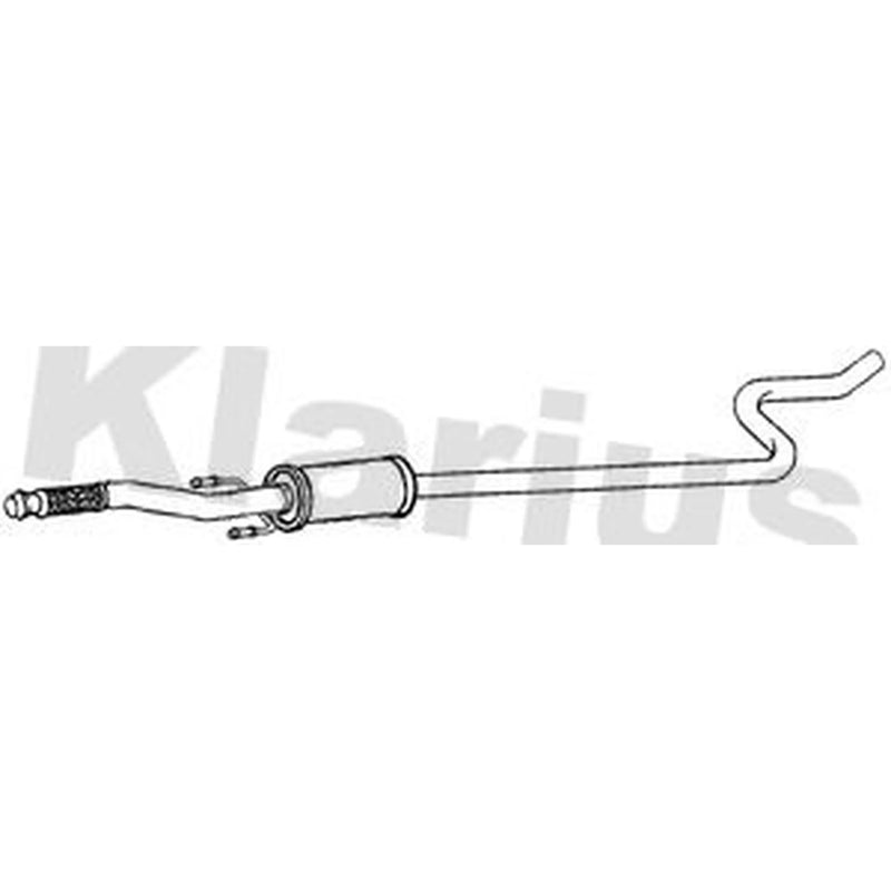 Klarius Box With Centre Pipe Centre fits Citroën C3 II 2014-2016 1.2