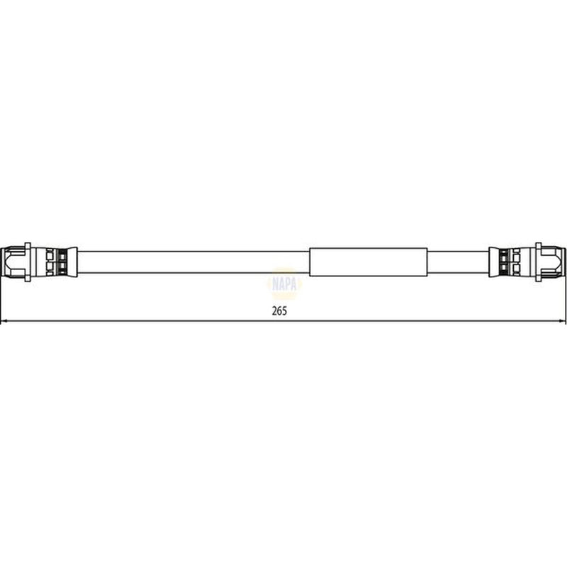 NAPA Brake Hydraulic Hose Line Rear fits Citroën Dispatch I 2000-2006 2.0