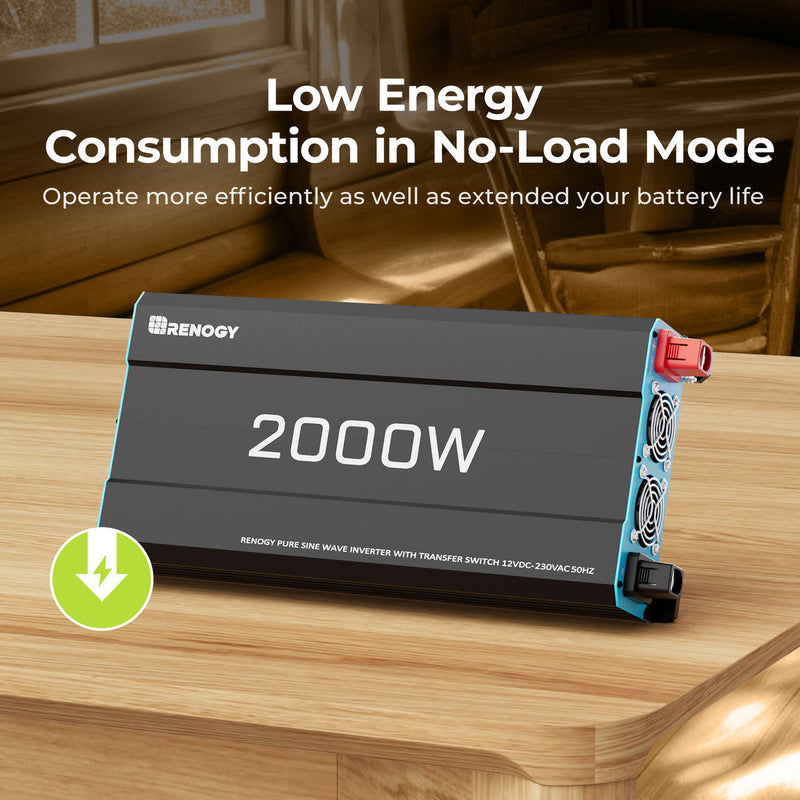 Renogy 2000W 12V Pure Sine Wave Inverter With English Standard Socket Dyna-mo Solar - Dynamic Drive
