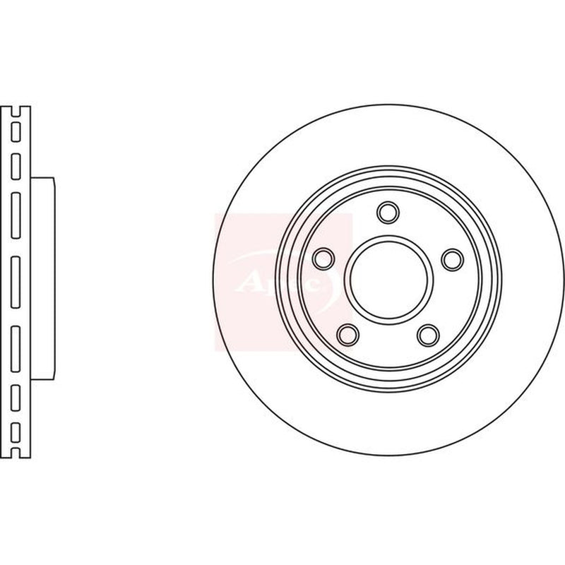 Apec 2 x Vented Brake Discs fits Chrysler 300C 2004-2023 3.0 3.5