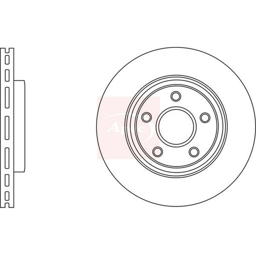 Apec 2 x Vented Brake Discs fits Chrysler 300C 2004-2023 3.0 3.5