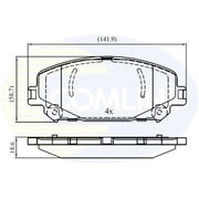 Comline Front & Rear Brake Discs & Pads fits Renault Megane IV Grandtour 2018 on