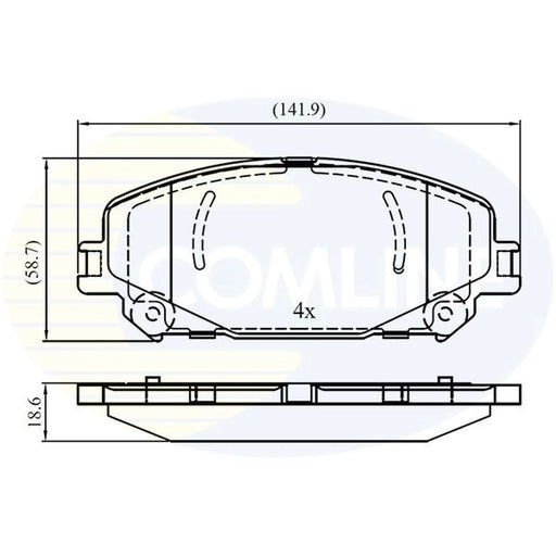 Comline Front & Rear Brake Discs & Pads fits Renault Megane IV Grandtour 2018 on
