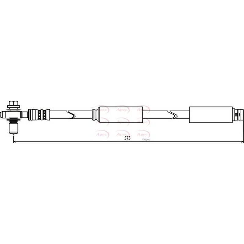 Apec Brake Hydraulic Hose Line Front fits Audi A3 1999-2003