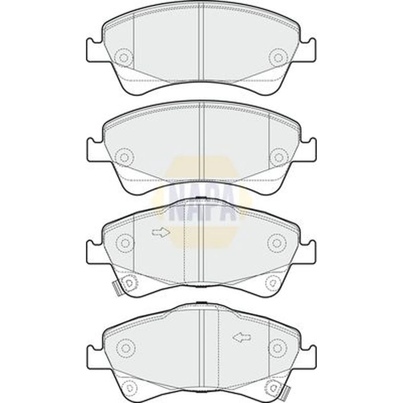 NAPA Front Brake Vented Discs & Pads fits Toyota Avensis 2008-2018 1.6 1.8 2.0