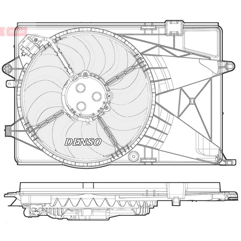 Denso Engine Cooling Fan fits Chevrolet Aveo 2011-2015 1.3 1.4