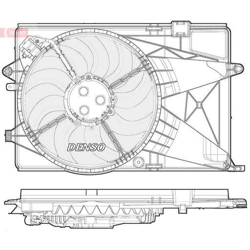 Denso Engine Cooling Fan fits Chevrolet Aveo 2011-2015 1.3 1.4