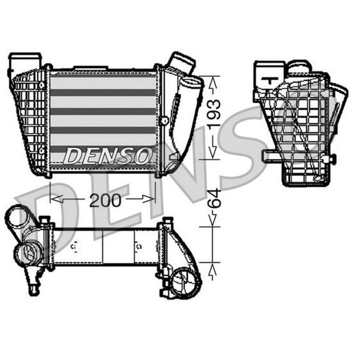 Denso Intercooler (Charge Air Cooler) Right fits Audi A4 B6 2000-2005 2.5
