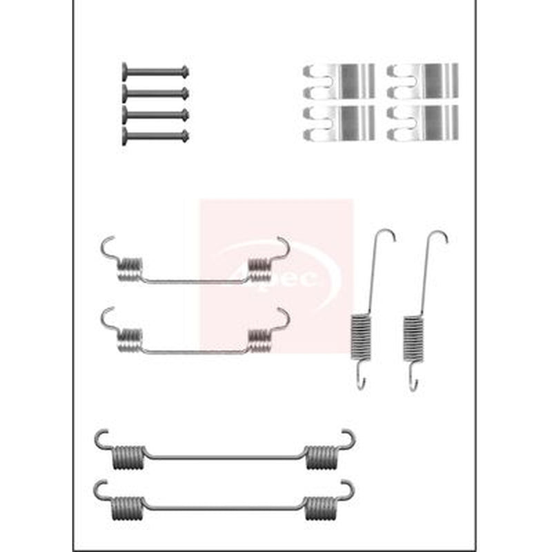 Apec Brake Shoe Accessory Kit Rear fits Nissan Micra V 2016 on 0.9 1.0 1.5