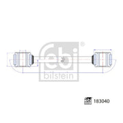 Febi Stabiliser Bar Link Coupling Rod Rear Rig 183040